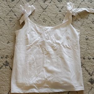 J.Crew White Tie Top